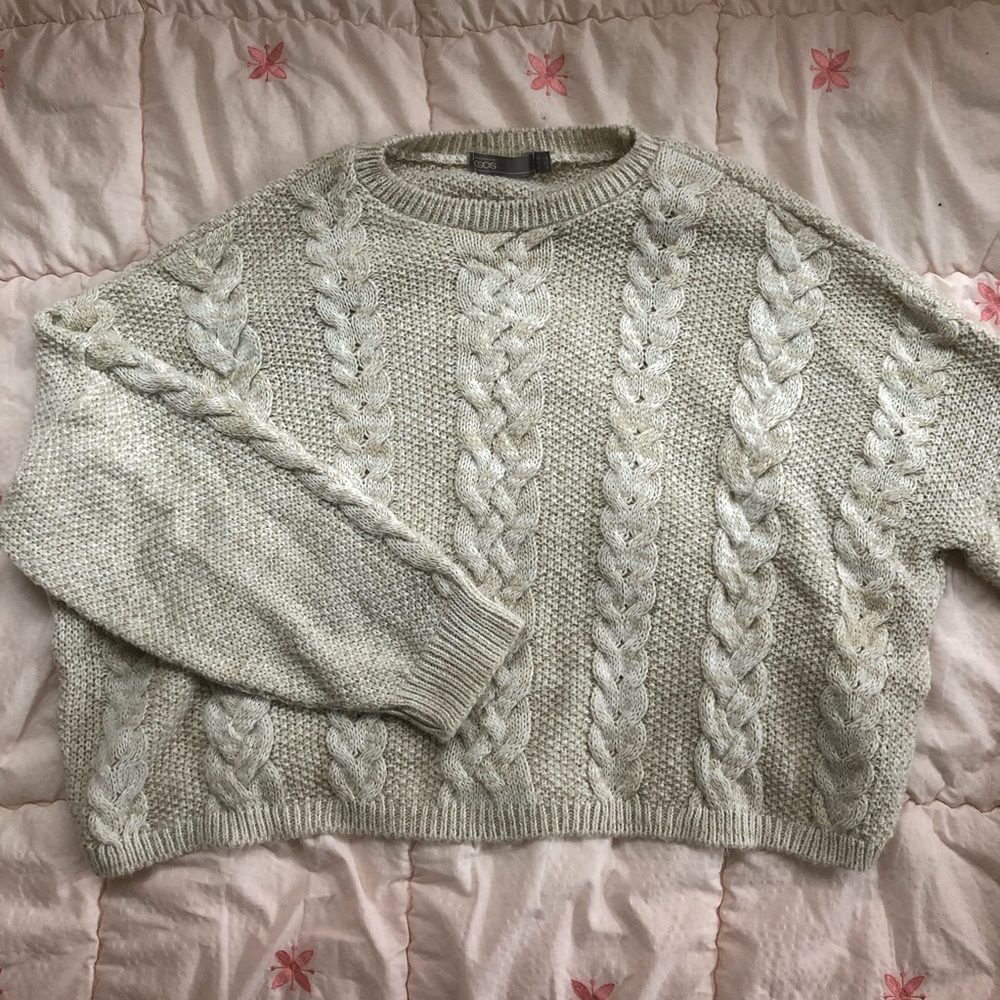 ASOS Cable Knit Crop Sweater